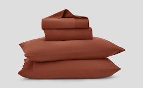 Flat lay of flannel sheets in various colors