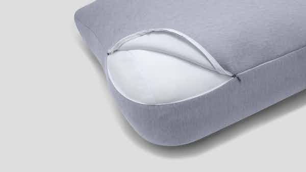 Corner of Backrest Pillow unzipped