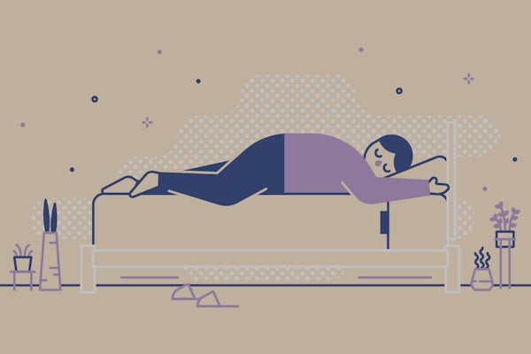 Illustration of person sleeping on their side